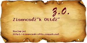 Zisencsák Ottó névjegykártya